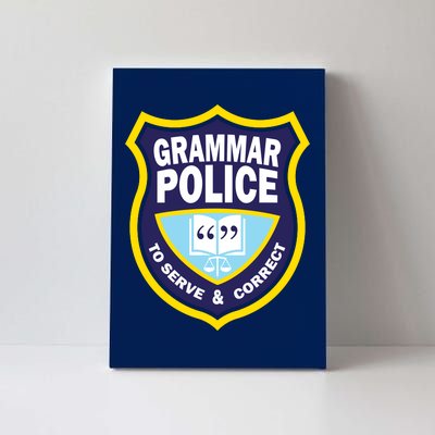 Grammar Police Badge Canvas