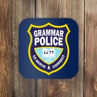 Grammar Police Badge Coaster