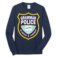 Grammar Police Badge Tall Long Sleeve T-Shirt