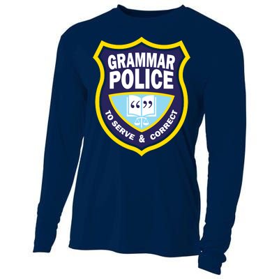 Grammar Police Badge Cooling Performance Long Sleeve Crew