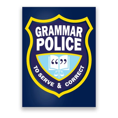 Grammar Police Badge Poster