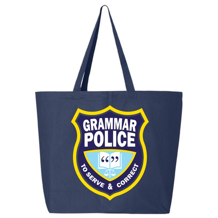 Grammar Police Badge 25L Jumbo Tote