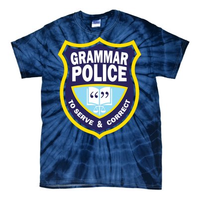 Grammar Police Badge Tie-Dye T-Shirt