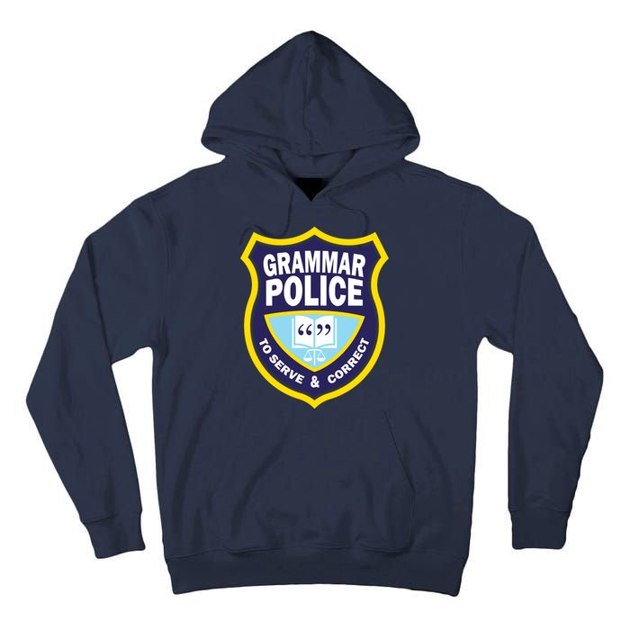 Grammar Police Badge Tall Hoodie