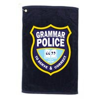 Grammar Police Badge Platinum Collection Golf Towel