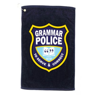 Grammar Police Badge Platinum Collection Golf Towel