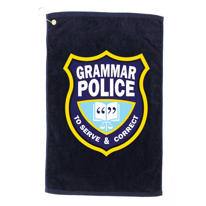 Grammar Police Badge Platinum Collection Golf Towel