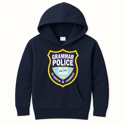 Grammar Police Badge Kids Hoodie