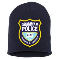 Grammar Police Badge Short Acrylic Beanie