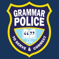 Grammar Police Badge Zip Tote Bag