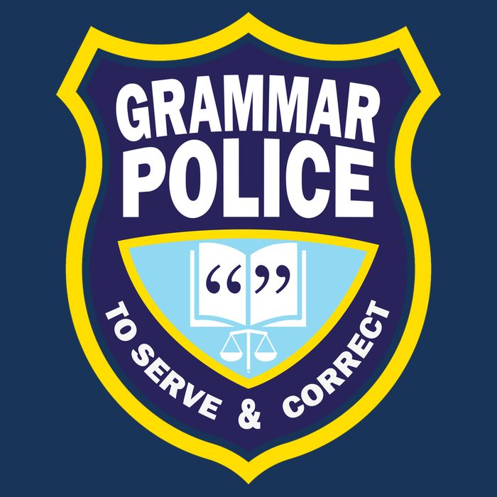 Grammar Police Badge Zip Tote Bag