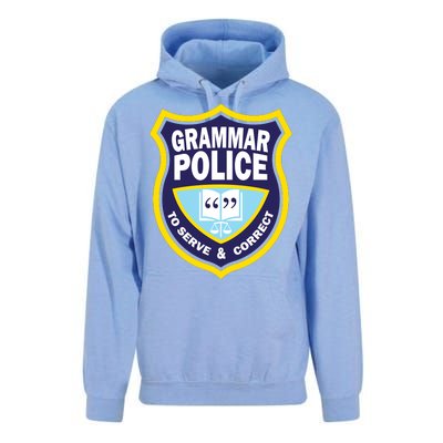 Grammar Police Badge Unisex Surf Hoodie