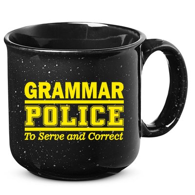 Grammar Police To Serve and Correct 15oz Campfire Ceramic Mug