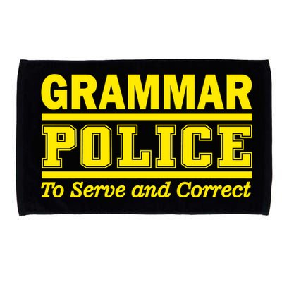 Grammar Police To Serve and Correct Microfiber Hand Towel