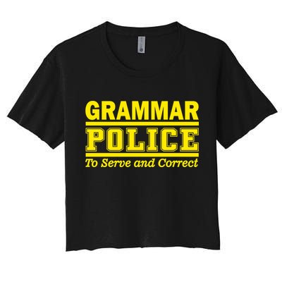 Grammar Police To Serve and Correct Crop Top
