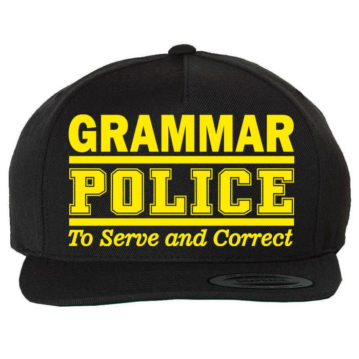 Grammar Police To Serve and Correct Wool Snapback Cap