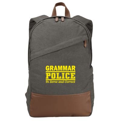 Grammar Police To Serve and Correct Cotton Canvas Backpack