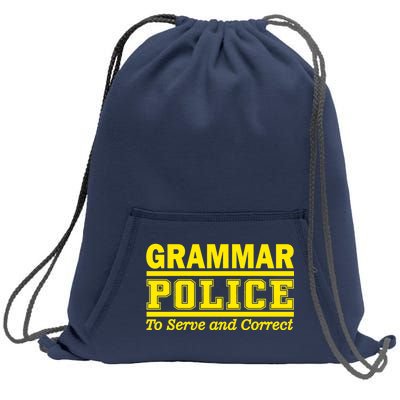 Grammar Police To Serve and Correct Sweatshirt Cinch Pack Bag