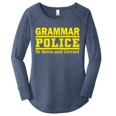 Grammar Police To Serve and Correct Women's Perfect Tri Tunic Long Sleeve Shirt