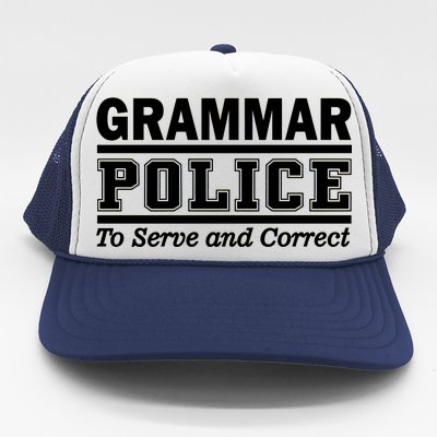 Grammar Police To Serve and Correct Trucker Hat