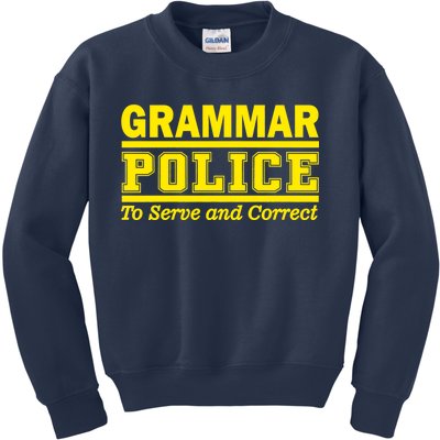 Grammar Police To Serve and Correct Kids Sweatshirt