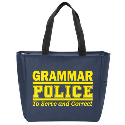 Grammar Police To Serve and Correct Zip Tote Bag