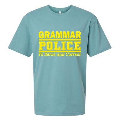 Grammar Police To Serve and Correct Sueded Cloud Jersey T-Shirt