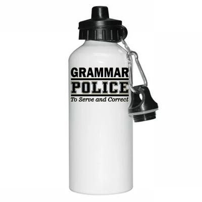 Grammar Police To Serve and Correct Aluminum Water Bottle