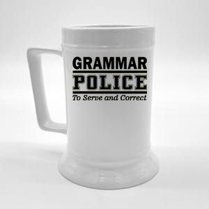 Grammar Police To Serve and Correct Beer Stein