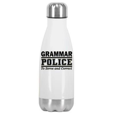 Grammar Police To Serve and Correct Stainless Steel Insulated Water Bottle