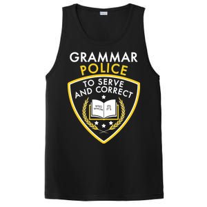 Grammar Police To Serve And Correct Funny PosiCharge Competitor Tank