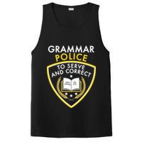 Grammar Police To Serve And Correct Funny PosiCharge Competitor Tank