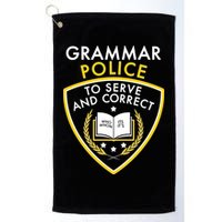 Grammar Police To Serve And Correct Funny Golf Towel