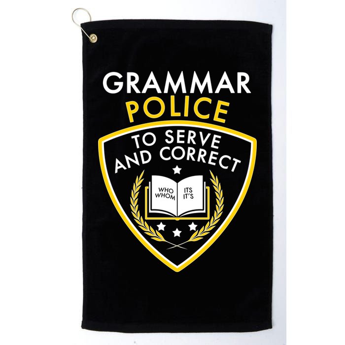 Grammar Police To Serve And Correct Funny Golf Towel