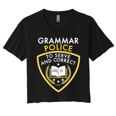 Grammar Police To Serve And Correct Funny Crop Top