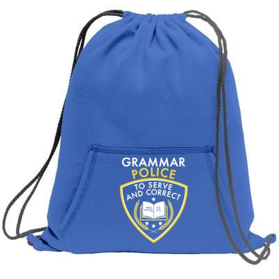 Grammar Police To Serve And Correct Funny Sweatshirt Cinch Pack Bag