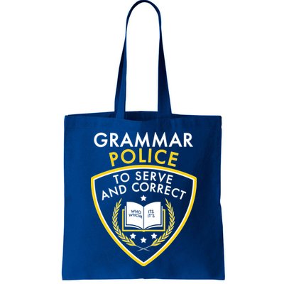 Grammar Police To Serve And Correct Funny Bag