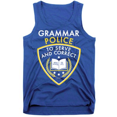Grammar Police To Serve And Correct Funny Tank Top