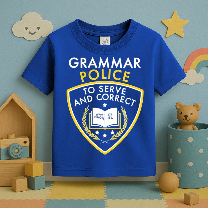 Grammar Police To Serve And Correct Funny Toddler T-Shirt