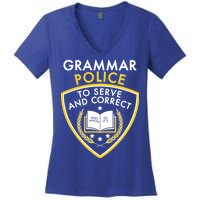 Grammar Police To Serve And Correct Funny Women's V-Neck T-Shirt