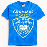 Grammar Police To Serve And Correct Funny Kids Tie-Dye T-Shirt