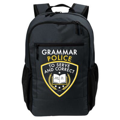 Grammar Police To Serve And Correct Funny Daily Commute Backpack