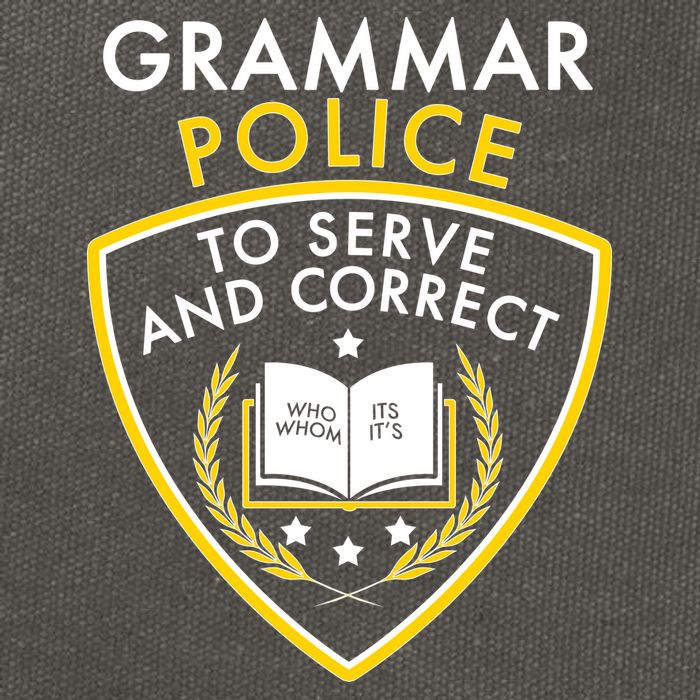 Grammar Police To Serve And Correct Funny Cotton Canvas Backpack