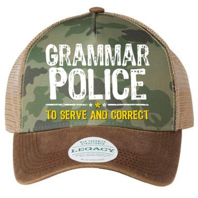Grammar Police To Serve And Correct Funny Meme Legacy Tie Dye Trucker Hat