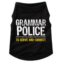 Grammar Police To Serve And Correct Funny Meme Doggie Tank