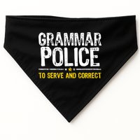 Grammar Police To Serve And Correct Funny Meme USA-Made Doggie Bandana