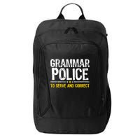 Grammar Police To Serve And Correct Funny Meme City Backpack