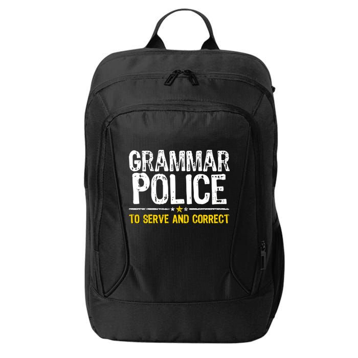 Grammar Police To Serve And Correct Funny Meme City Backpack