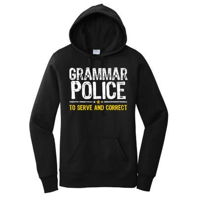 Grammar Police To Serve And Correct Funny Meme Women's Pullover Hoodie