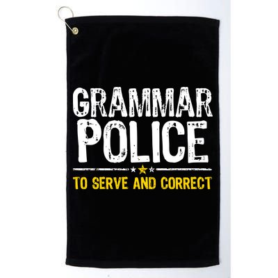 Grammar Police To Serve And Correct Funny Meme Golf Towel